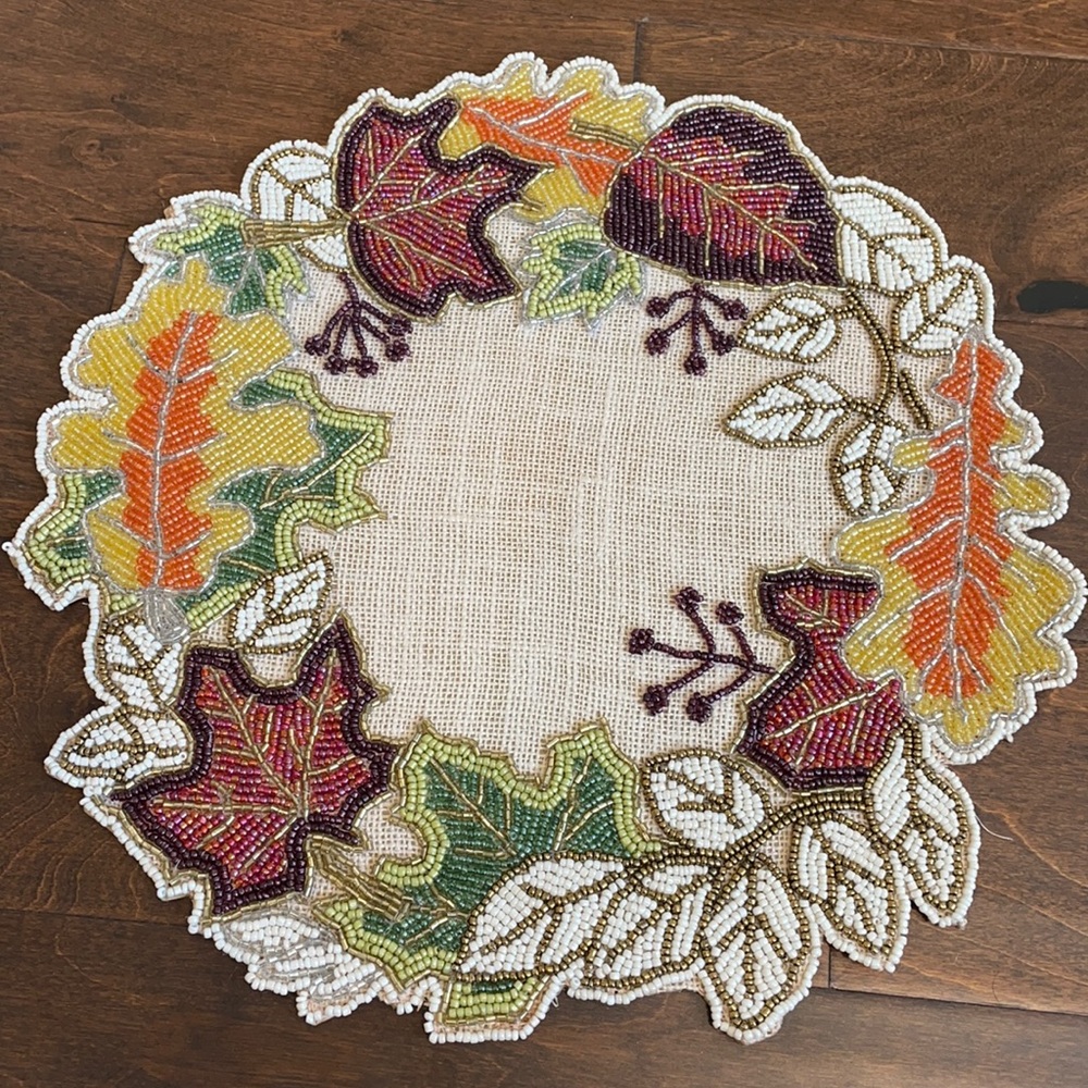Nicole Miller beaded charger placemat